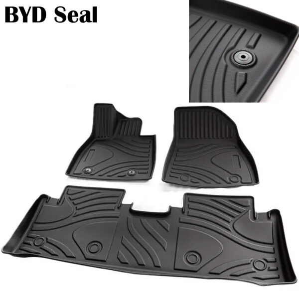 Tapis de Sol 4D sur Mesure pour BYD Seal – TPE Premium, Antidérapant, Étanche, Protection Intégrale de l’Habitacle