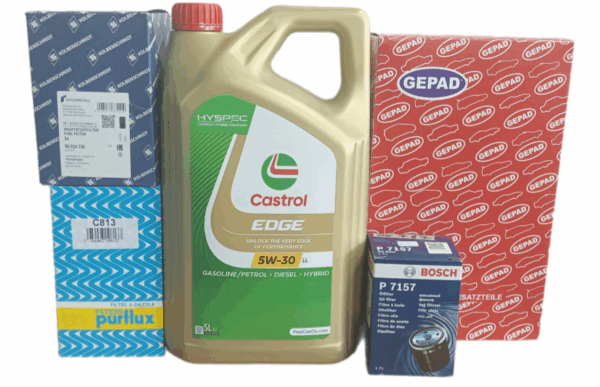 Pack Vidange Complet – Huile Castrol Edge 5W‑30 & Filtres  Pour Audi, Volkwagen, Seat et Skoda